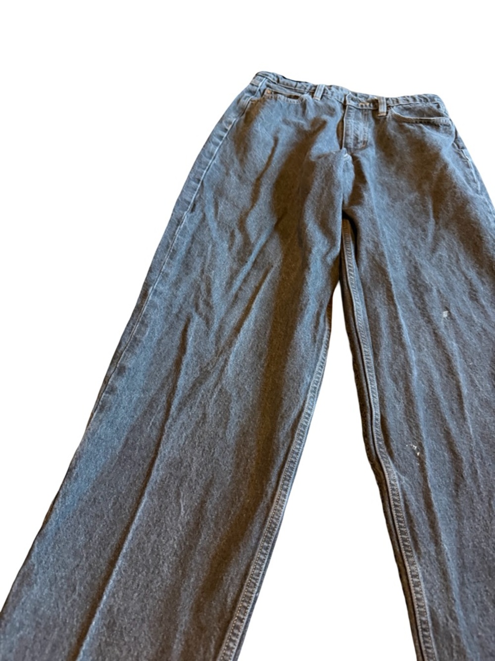 Levi's Super Baggy Black Denim Jeans Wide Leg 90s 2000s Y2K Retro Size 30 x 34 - Picture 3 of 12
